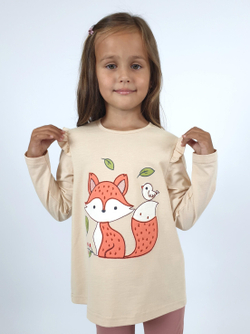 02-116-12 Комплект для девочки (фуфайка+ лосины)