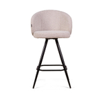 Стул полубарный Vito поворотный 360 градусов, букле серый