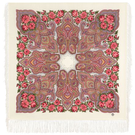 Павловопосадский платок Камаринская 1559-0 (П)