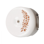 Распределительная коробка 78 мм, керамика, цвет белый, декор D106/2 (4 кабельных ввода в комплекте) B1-521-01-D106/2-K