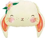 Шар (26''/66 см) Фигура, Зайка с цветком, 1 шт.