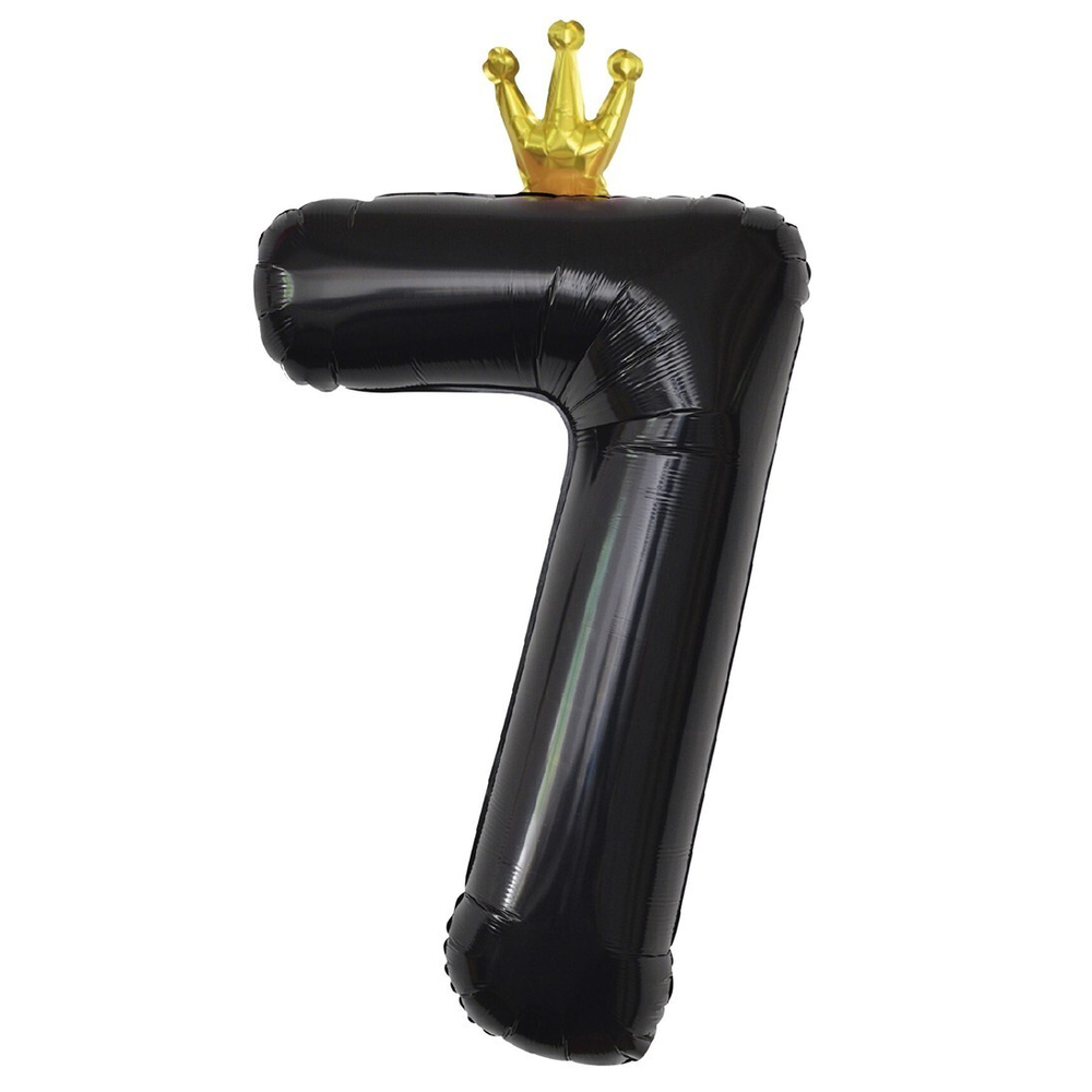 Фольгированные цифры с короной 102 см в ассортименте