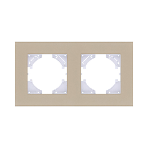 Рамка 2-постовая, стекло золотой Kollinger Reflex MG RM2GD