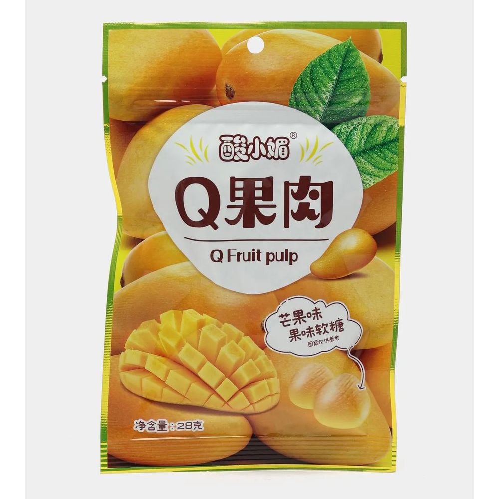 Мармеладные фрукты &quot;Q Fruit pulp&quot; со вкусом манго, 28 г, Китай
