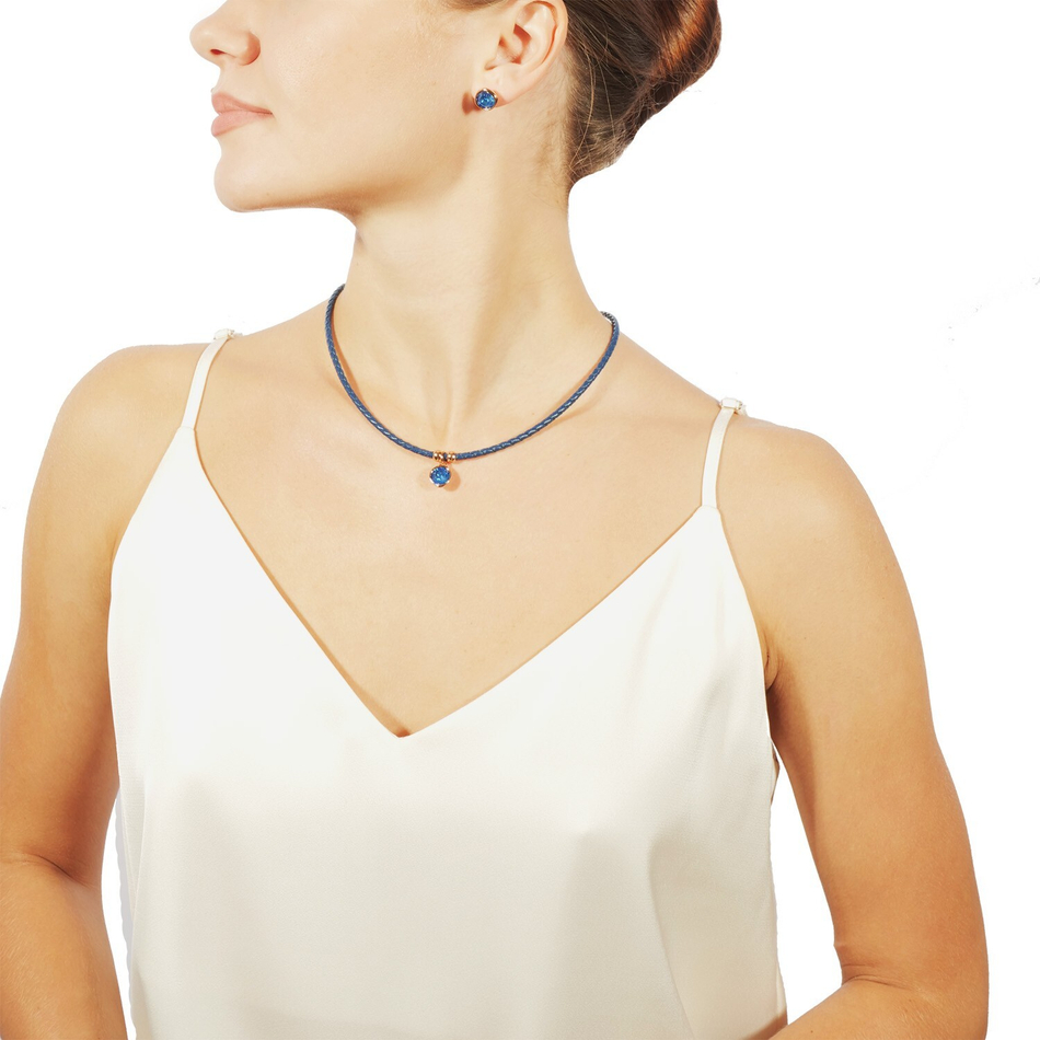 Серьги-пусеты Fiore Luna Ocean Delight A1909.21 BL/S