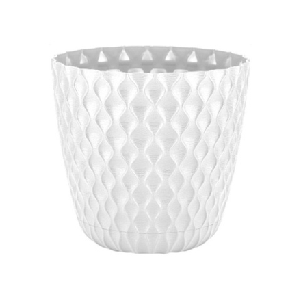 Кашпо пластиковое InGreen Wave d14,5см h13,2см v1,4л белоснежный жасмин