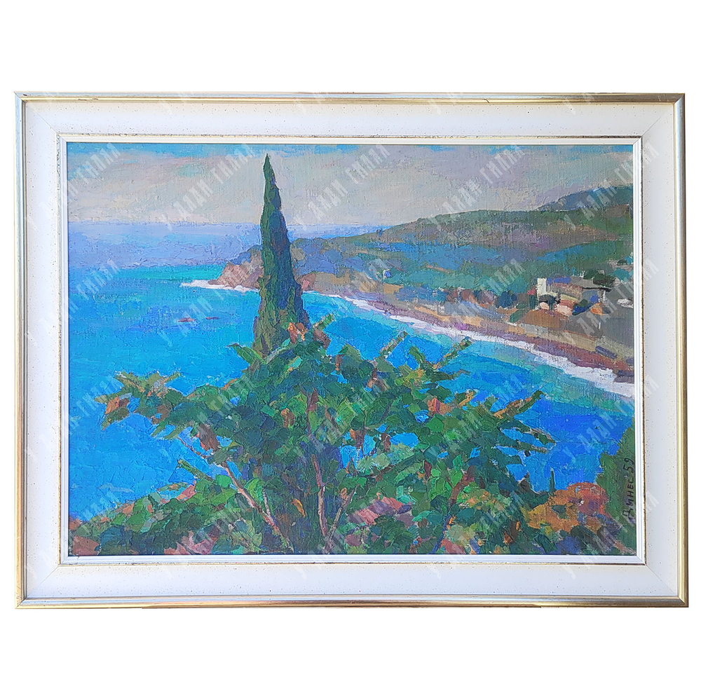 Динес Ю. С. Триптих «Гурзуф». Масло. 1959