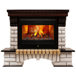 Электрокамин RealFlame Country 26 AO античный дуб с очагом 3D Novara