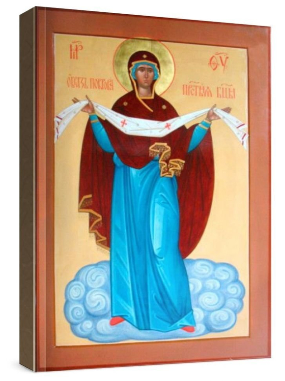 Покров Пресвятой Богородицы (рукописная икона)