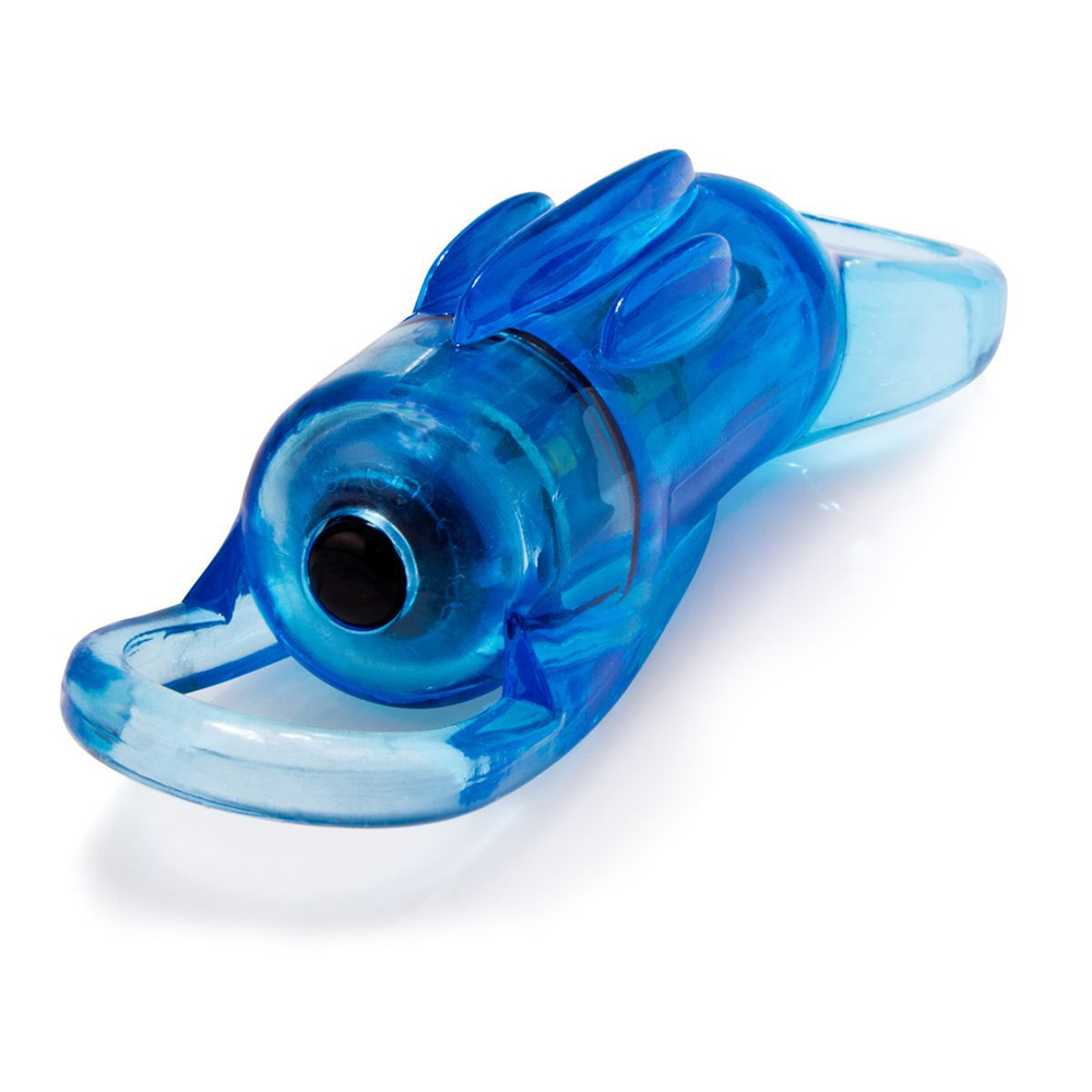 Голубое кольцо на пенис RodeO Spinner (Цвет: синий)