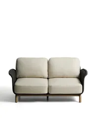 Уличный диван Alipa из акации и темно-серой веревки 165 см