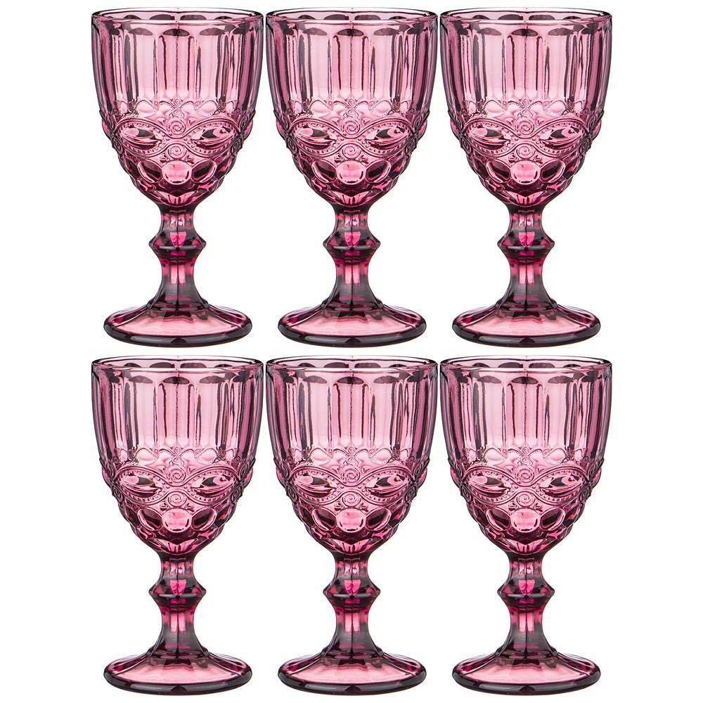 НАБОР БОКАЛОВ ДЛЯ ВИНА "СЕРПЕНТИНА" ИЗ 6ШТ. СЕРИЯ "MUZA COLOR" 300МЛ. / В=17 СМ (КОР=4НАБ.)