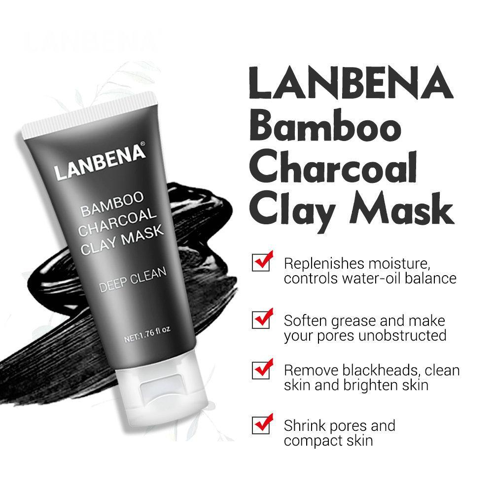 Маска Lanbena от черных точек Bamboo Charcoal mask, 50 г