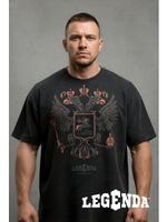 Футболка оверсайз LEGENDA Герб черная