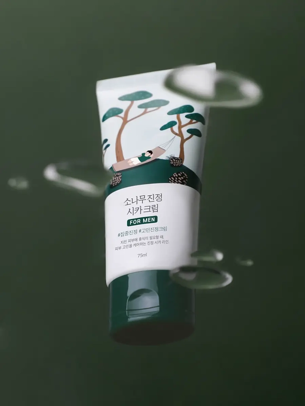 Round Lab Мужской увлажняющий крем с экстрактами сосны и центеллы For Men Pine Calming Cica Cream 75 мл