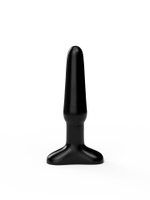 Анальный плаг LOVETOY с широким основанием, чёрный, 11,5 см