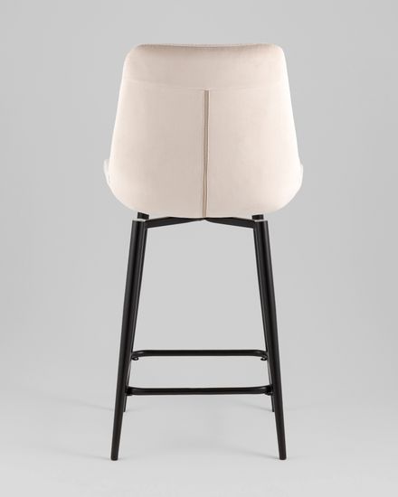 Стул полубарный Флекс с поворотным механизмом велюр бежевый