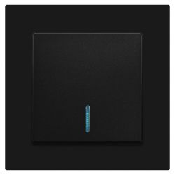 Выключатель Intro Accent 6-102-05 с подсветкой, 10А-250В, IP20, СУ, AL/CU, антрацит