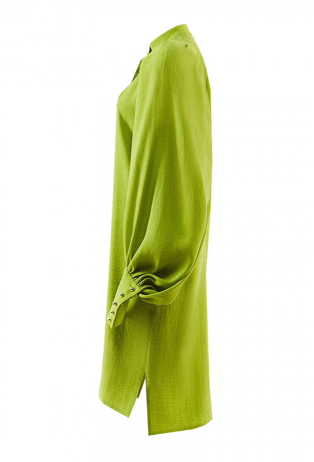 Платье - рубашка с потайной планкой травяное 32-02-20 SS