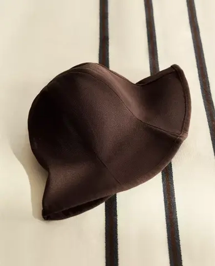 ZARA HOME ПЛЯЖНАЯ ПАНАМА ИЗ ХЛОПКА, КОРИЧНЕВЫЙ