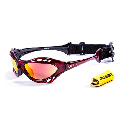 Спортивные очки OCEAN Cumbuco Transparent Red / Revo Orange Polarized lenses