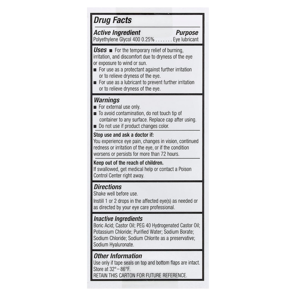 Bausch + Lomb Blink, Blink® Triple Care, смазывающие глазные капли от сухости глаз, 10 мл (0,34 жидк. унции)