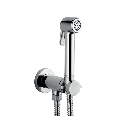 Bossini Paloma Brass Mixer Set гигиенический комплект: смеситель прогрессивный, душ, шланг 1250 мм, держатель с шланговым подключением, цвет хром