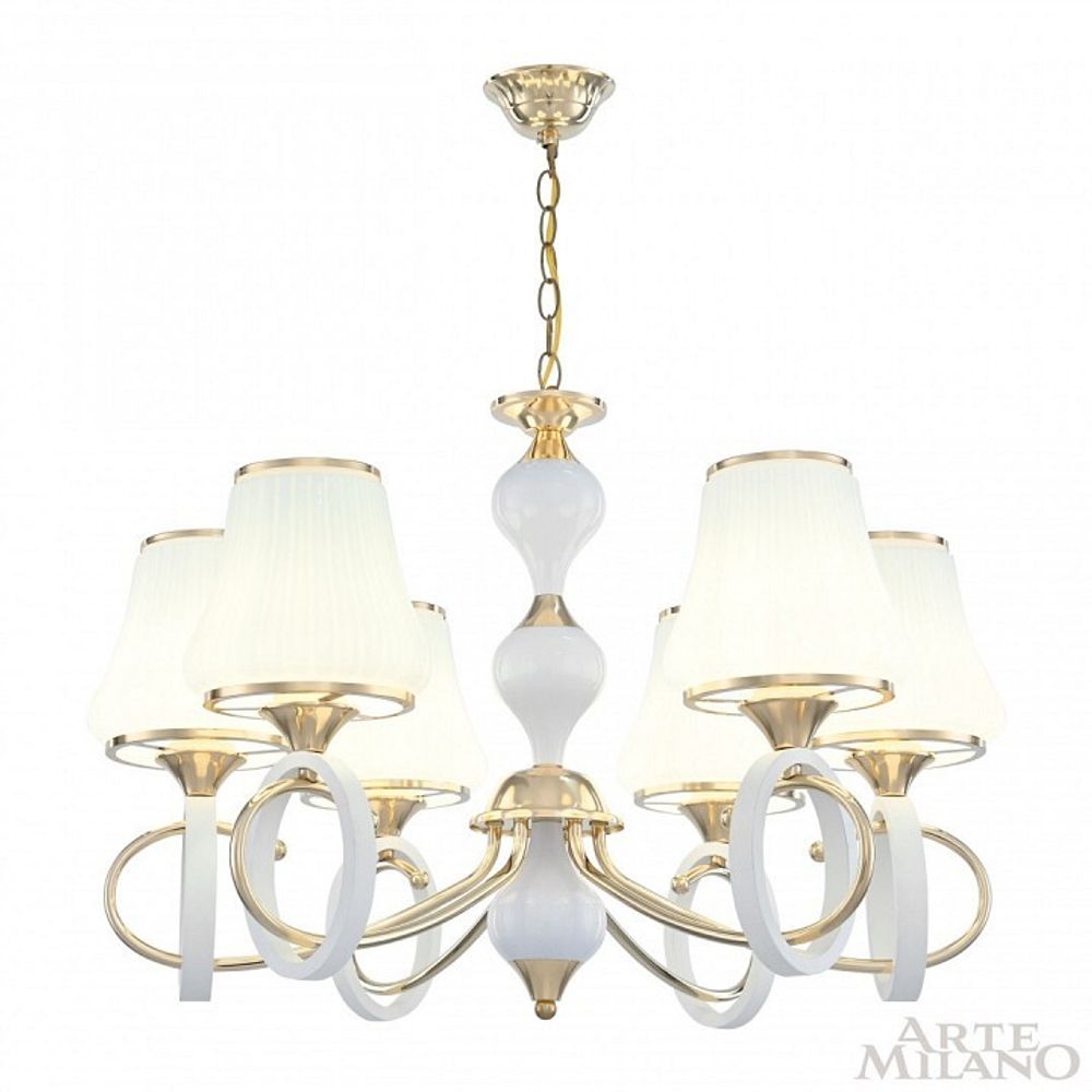 Подвесная люстра Arte Milano Florentia-2387 302387/6 Wh/Gd