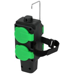 Удлинитель силовой ЭРА GREEN LINE UDL-KG-2x2,5m-20m-IP44 с крышками 4 розетки 20м КГ 2x2.5мм2 IP44 | Электротовары