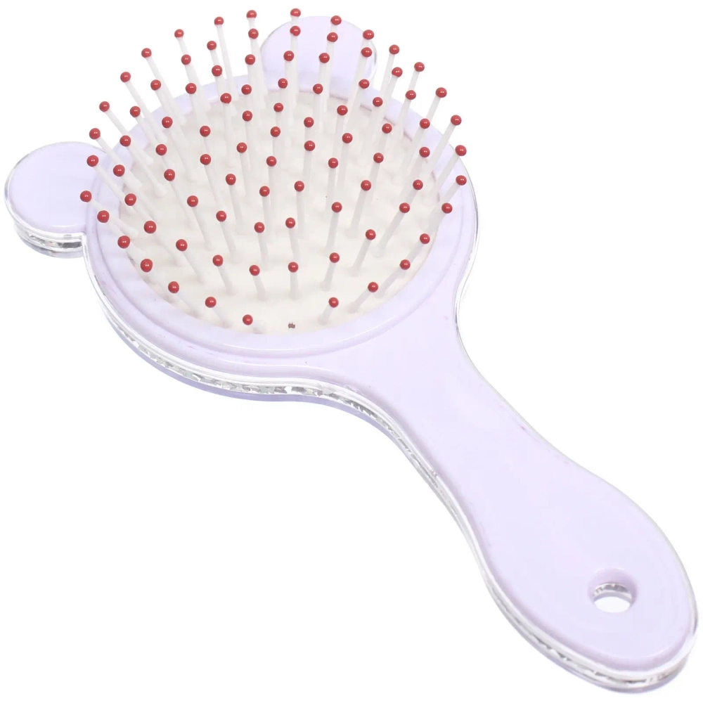 Расческа массажная детская «ДЕВОЧКИ», блестки, микс 4 дизайна, 17,5*5,2см (пакет с подвесом)