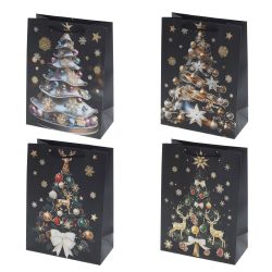 GAEM Пакет подарочный (бумага 210г/м2, блок 12шт), L18 W8,5 H24 см, 4в.