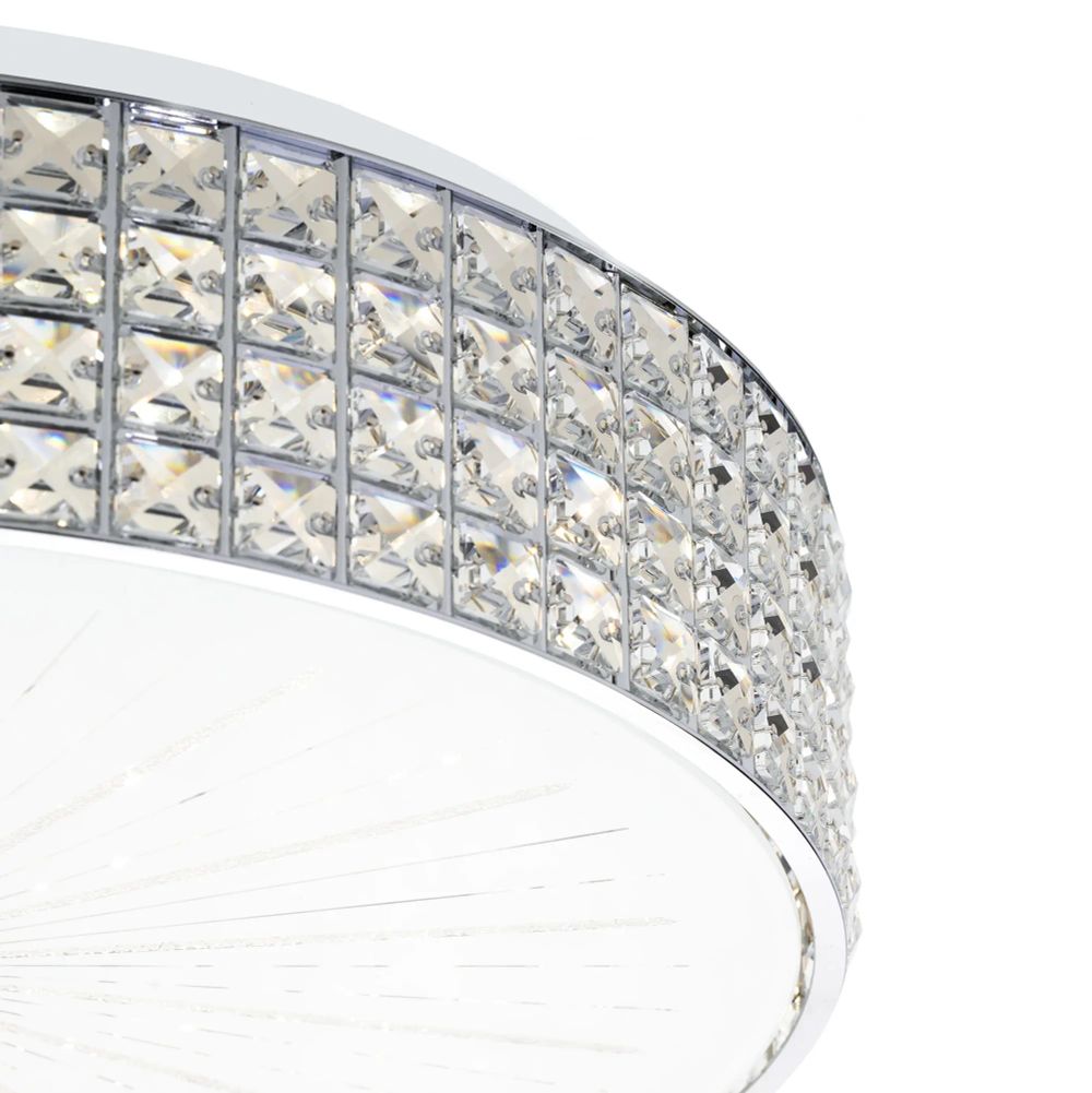 Citilux Портал CL32418G1 LED RGB Люстра хрустальная с пультом Хром