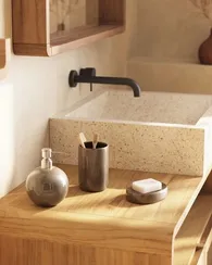 Дозатор для мыла Berdolina коричневый керамический