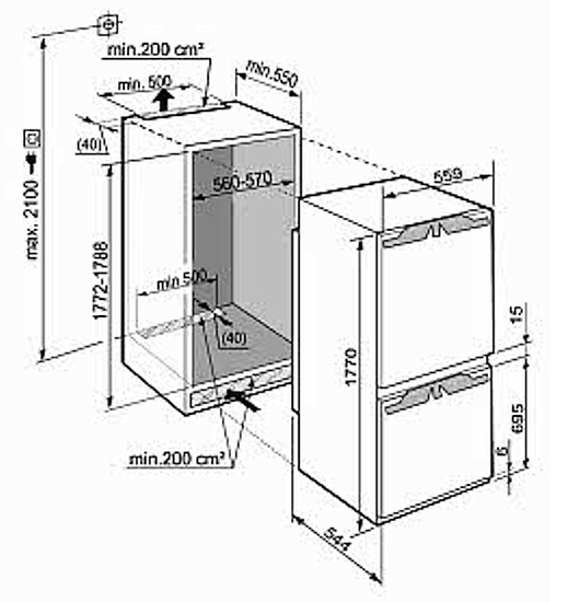 Встраиваемый холодильник Liebherr ICBN 3314