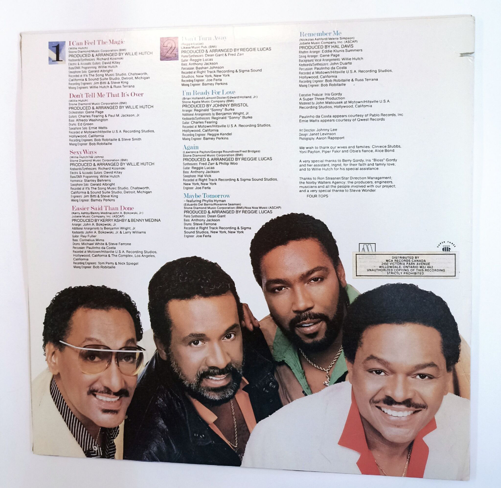 Винтажная виниловая пластинка LP Four Tops Magic (Canada 1985)