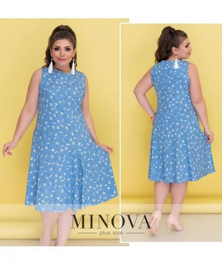 Платье 297-голубой Minova Фото 2