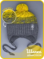 Шапка для мальчика осенняя на завязках