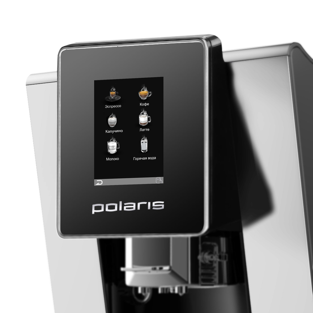 Кофемашина Polaris PACM 2060AC чёрный/серебристый