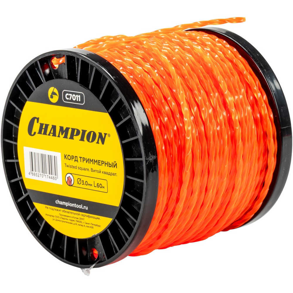 Леска CHAMPION Twisted Square 3,0*60 м (витой квадрат)   C7011