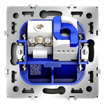 Розетка телевизионная встраиваемая VOLTUM S70 TV+RJ45 кат. 6, (титан)