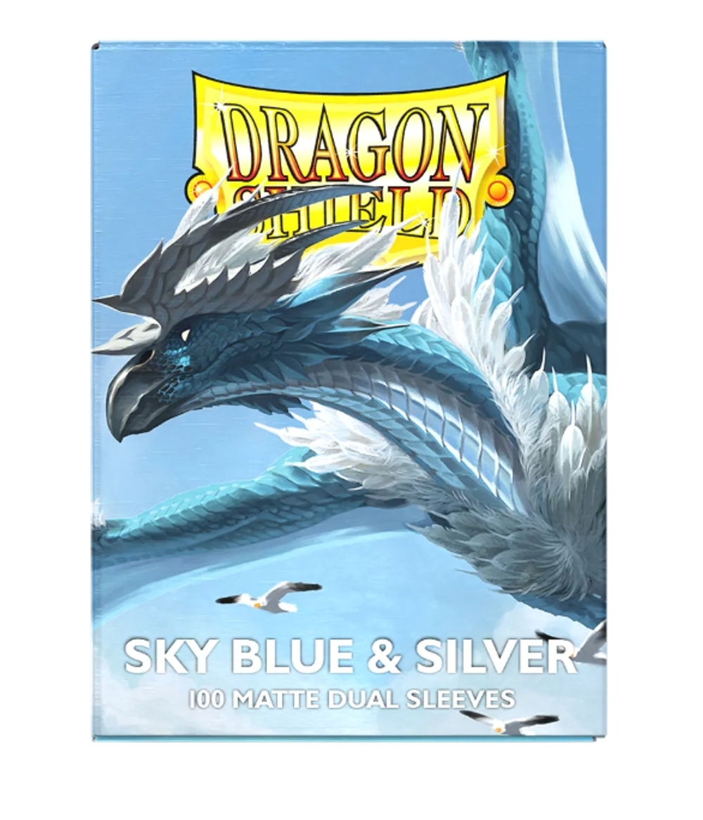 Dragon Shield - Протекторы Dual Matte Sky Blue & Silver