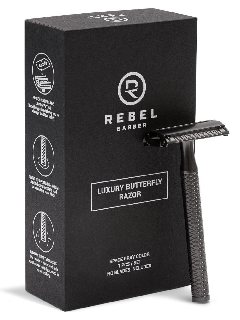 REBEL BARBER Space Gray Т-образный - Премиальный бритвенный станок
