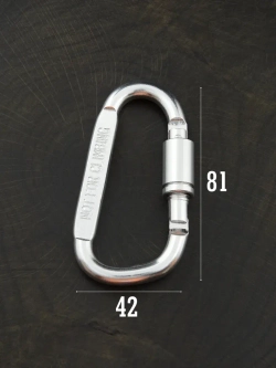 Карабин вспомогательный до 50 кг алюминий 81х42 мм