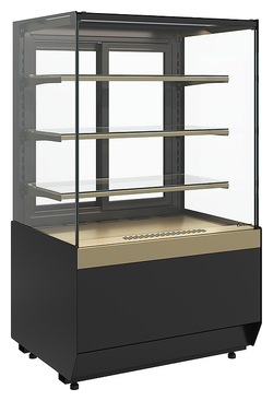 Витрина кондитерская Carboma KC70 VM 0,9-1 Light версия 2.0 (Bronze 9005/0109)