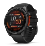 Умные часы Garmin Fenix 8 47mm, Sapphire, Carbon Gray DLC Titanium with Black/Pebble Gray Silicone Band