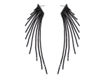 Серьги Вечерние Black, 16см, со стразами