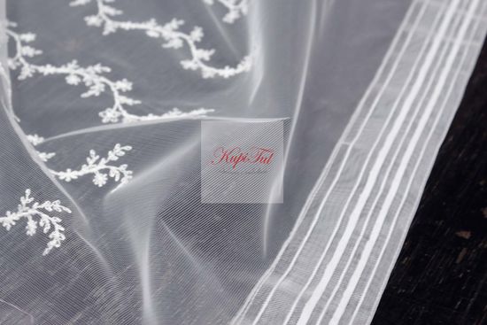 Микросетка с вышивкой Анесси (белая)