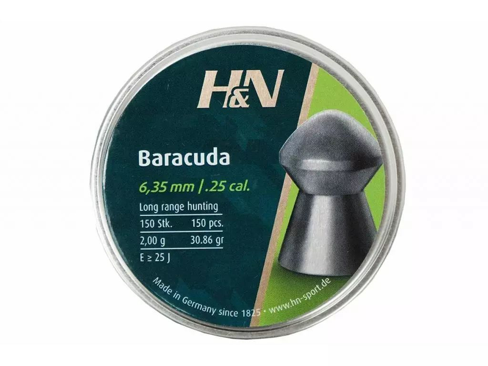 Пуля пневм. 6,35 H&N Baracuda, 2,01г, 150 шт/бан