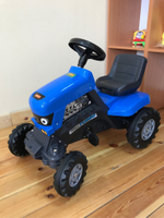 84620/Каталка-трактор с педалями "Turbo" (синяя)820x490x665/5