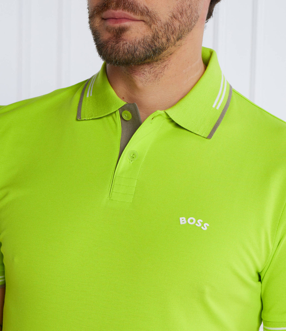 Поло Paul Curved BOSS GREEN - зеленый(50469245)